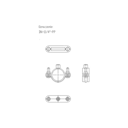 DN-11/4-PP OBEJMA MASYWNA DN 11/4 (41- 44MM)