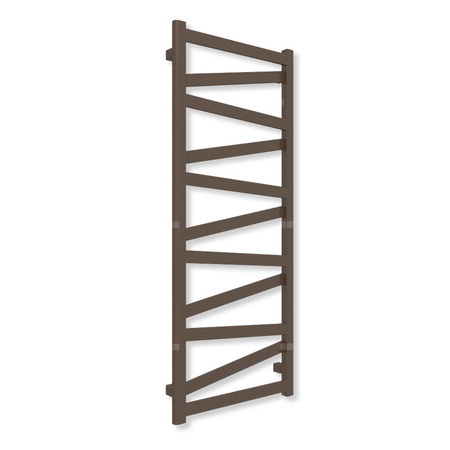 Grzejnik elektryczny TERMA VIPERA 1230 x 500 mm, kolor szlachetny brąz, moc 400 W, podłączenie E8, kabel prosty bez wtyczki z maskownicą