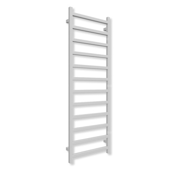 Grzejnik elektryczny TERMA SIMPLE 1440 x 500 mm, kolor szary mleczny soft, moc 600 W, podłączenie E1, kabel prosty bez wtyczki z maskownicą srebrzysty