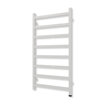 Grzejnik elektryczny TERMA SIMPLE ONE 960 x 500 mm, kolor srebrny metalik, moc 400 W, podłączenie E8, kabel prosty bez wtyczki szary