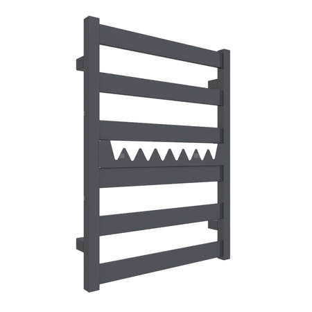 Grzejnik elektryczny TERMA VIVO 500 x 670 mm, kolor nowoczesna szarość, moc 300 W, podłączenie E1, kabel prosty z wtyczką czarny