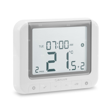 Temostat pokojowy dwużyłowe SALUS RT520, kolor beżowy 230 V z wyświetlaczem