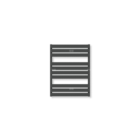 Grzejnik drabinkowy TERMA WARP T, podłączenie SX, wym. 780 x 600 mm, kolor czarny jak kruk soft (farba), moc 470W