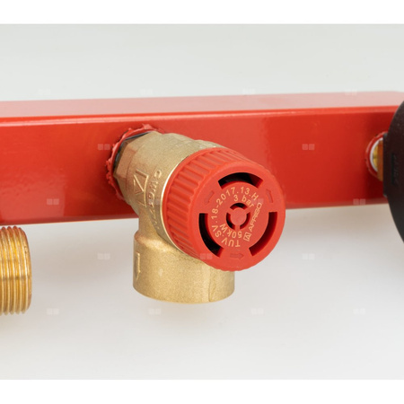 Zespół przyłączeniowy AFRISO BSS 3/4'' GW x szybkozłącze, max. 3 bar + wskaźnik ciśnienia