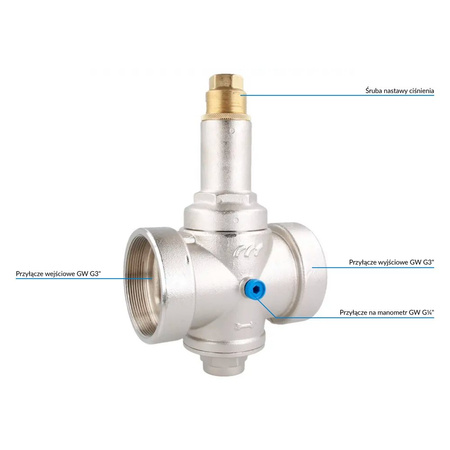 Regulator ciśnienia wody AFRISO BPR, GW 3''