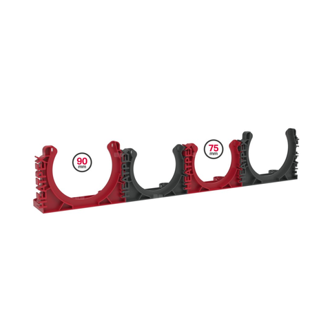HEATPEX ARIA CONNECT Uchwyt do rury 75 mm szary - 100 szt.