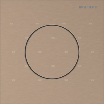 Pneumatyczny zawór spłukujący Geberit do pisuaru, ręczny, Typ 40, stal nierdzewna czerwone złoto, okrągły