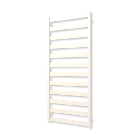 Grzejnik elektryczny TERMA VIVO ONE 1390 x 600 mm, kolor biały RAL9010, moc 600 W, podłączenie E1, kabel prosty z wtyczką szary