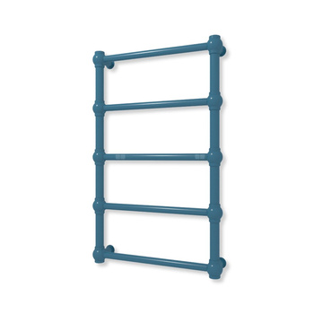 Grzejnik elektryczny TERMA RETRO 800 x 500 mm, kolor niebieski lazurowy RAL5009, moc 200 W, podłączenie E8, kabel prosty z wtyczką