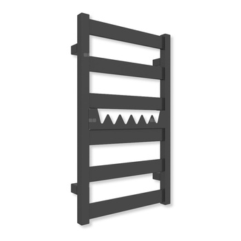 Grzejnik elektryczny TERMA VIVO 670 x 400 mm, kolor heban, moc 200 W, podłączenie E1, kabel spiralny z wtyczką