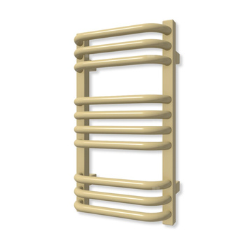 Grzejnik elektryczny TERMA ALEX 540 x 300 mm, kolor mosiądz, moc 200 W, podłączenie E1, kabel spiralny z wtyczką