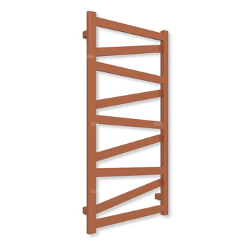 Grzejnik elektryczny TERMA VIPERA 990 x 500 mm, kolor jasna Cu, moc 400 W, podłączenie E1, kabel prosty bez wtyczki z maskownicą
