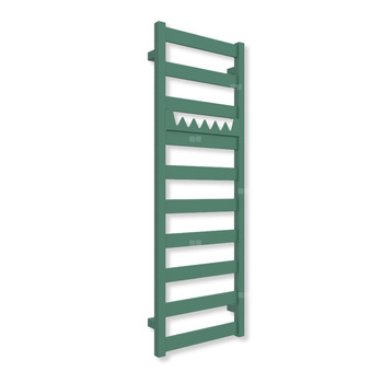 Grzejnik drabinkowy TERMA VIVO, podłączenie SX, wym. 1150 x 400 mm, kolor zielony patynowy RAL6000 (farba), moc 366W