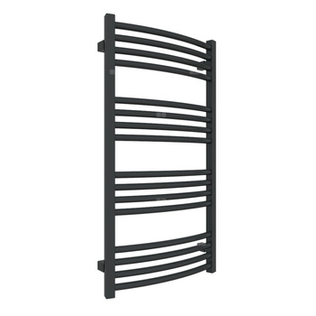 Grzejnik drabinkowy TERMA LENA, podłączenie Z8, wym. 900 x 486 mm, kolor czarny jak kruk połysk RAL9005, moc 385W