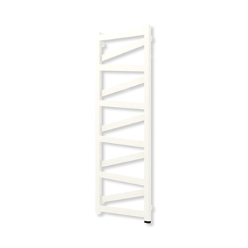 Grzejnik elektryczny TERMA VIPERA ONE 1230 x 400 mm, kolor biały drogowy RAL9016, moc 400 W, podłączenie E8, kabel prosty bez wtyczki czarny