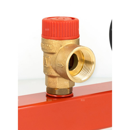 Zespół przyłączeniowy AFRISO BSS 3/4'' GW x GW, max. 3 bar + wskaźnik ciśnienia