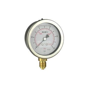 Manometr z rurką Bourdona AFRISO RF wstrząsoodporny -1/3 bar G1/2B aksjalne fi 100 mm, kl. 1,0%