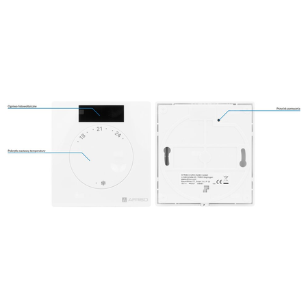 Termostat AFRISO R FTF bezprzewodowy zasilanie ogniwo słoneczne / bateria 3 v dc cositherm 8-30'C