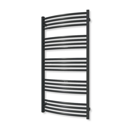 Grzejnik drabinkowy TERMA LENA, podłączenie ZX, wym. 1140 x 580 mm, kolor czarny jak kruk mat RAL9005 (farba), moc 566W