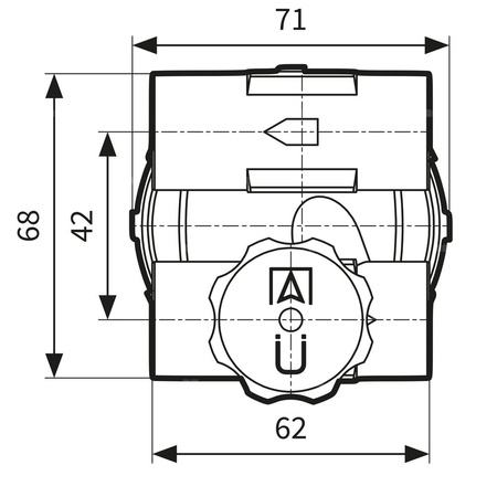 Filtr olejowy AFRISO Z 1/2 - 500 Si dwururowy fi 1/2'' x 1/2'' GW x GW, z wkładem plastikowym, maks. przepływ 310 l/h