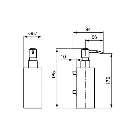 Dozownik mydła 55x136x210 mm - CONNECT
