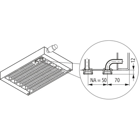 Kermi konwektor KNN21 70x72x800 RAL 9016, 6 bar, z osłoną, podł. 14