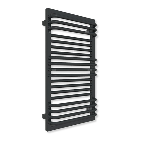 Grzejnik drabinkowy TERMA POC 2, podłączenie ZX, wym. 840 x 450 mm, kolor czarny jak kruk mat RAL9005 (farba), moc 443W