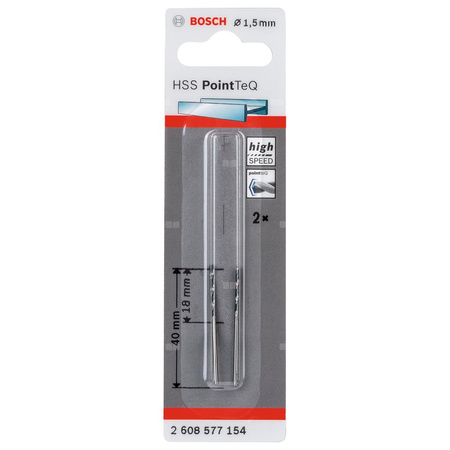 WIERT. HSS POINTTEQ  1.5MM 2PC