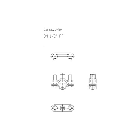 DN-1/2-PP Obejma masywna DN 1/2 (20-22mm)