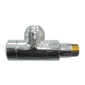 HERZ - zawór powrotny DE LUXE figura prosta biały (RAL 9010) 1/2