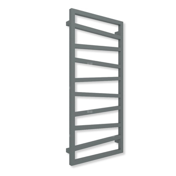 Grzejnik elektryczny TERMA ZIGZAG 1310 x 500 mm, kolor grafit, moc 600 W, podłączenie E1, kabel prosty z wtyczką szary