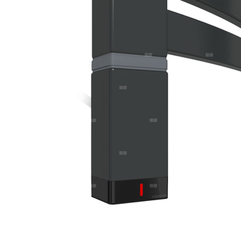 Grzałka TERMA One T36x40 Lewy, 400W Tuba, RAl 9005 mat, kabel spiralny z wtyczką [czarny, 2,5m, logo Terma, instr. TERMA]