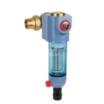 Filtr z płukaniem wstecznym ze złączkami gwintowanymi, 1/2", siatka 100 mikronów, wersja bezołowiowa