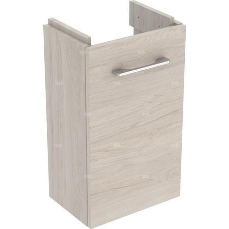 Dolna szafka pod umywalkę kompaktową Geberit Selnova Square, z jednymi drzwiami: Szerokość umywalki=36cm, Orzech włoski hickory jasny