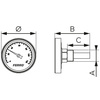 Termometr bimetaliczny FERRO fi 63 mm 120'C połączenie aksjalny
