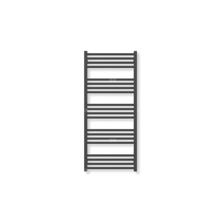 Grzejnik elektryczny TERMA FIONA 1140 x 500 mm, kolor heban, moc 600 W, podłączenie E1, kabel prosty bez wtyczki z maskownicą czarny