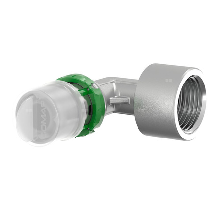 Kolano, końcówka zaprasowywana 90' COMAP MultiSkin Visu-Control, mosiądz, 16x2 x 1/2'' (MZ x GW)