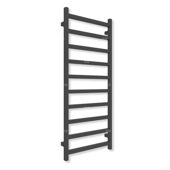 Grzejnik elektryczny TERMA SIMPLE 1200 x 500 mm, kolor heban, moc 400 W, podłączenie E1, kabel prosty bez wtyczki z maskownicą