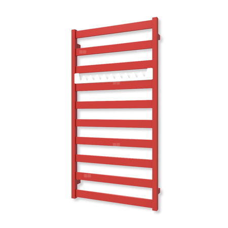Grzejnik drabinkowy TERMA VIVO, podłączenie SX, wym. 1150 x 600 mm, kolor żywa czerwień soft (farba), moc 501W