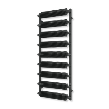 Grzejnik elektryczny TERMA RIBBON T 1210 x 500 mm, kolor czarny RAL9011, moc 800 W, podłączenie E1, kabel prosty z wtyczką czarny