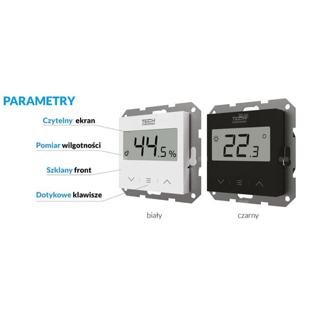 Przewodowy regulator pokojowy doromakowy F-12b do listwy L-X i L-12 dedykowany biały