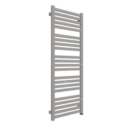 Grzejnik elektryczny TERMA MARLIN ONE 430 x 1185 mm, kolor szary platynowy RAL7036, moc 400 W, podłączenie E8, kabel spiralny z wtyczką 2,5m srebrzysty