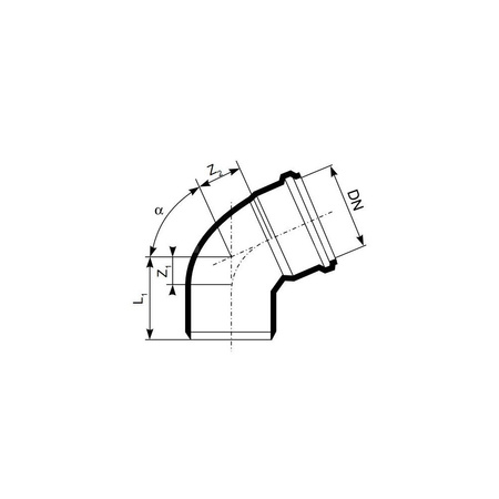Kolano 45' MAGNAPLAST KG 2000 KGB, PP-md (zielony), DN 400 x DN 400 (wz x ww), do kanalizacji