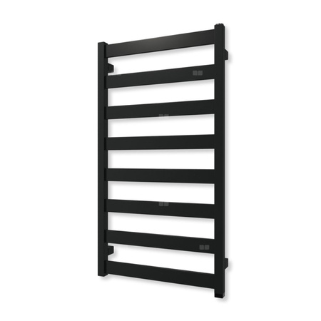 Grzejnik elektryczny TERMA VIVO ONE 910 x 500 mm, kolor czarny jak kruk mat RAL9005, moc 400 W, podłączenie E1, kabel prosty z wtyczką czarny