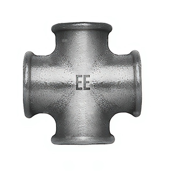 Czwórnik ODLEWNIA ZAWIERCIE C1/34/180 żeliwo (ocynk) 1/2'' x 3/8'' x 1/2'' x 3/8'', GW gazowy stożkowy x GW gazowy stożkowy x GW gazowy stożkowy x GW gazowy stożkowy