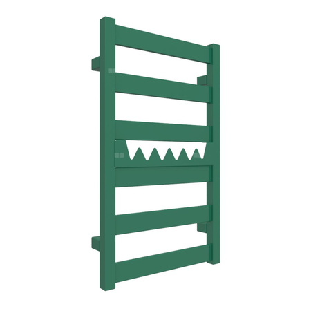 Grzejnik drabinkowy TERMA VIVO, podłączenie SX, wym. 670 x 400 mm, kolor zielony turkusowy RAL6016 (farba), moc 230W