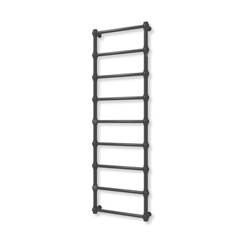 Grzejnik elektryczny TERMA RETRO 1540 x 500 mm, kolor czarny jak kruk soft, moc 400 W, podłączenie E8, kabel prosty z wtyczką czarny