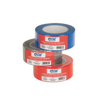 Taśma samoprzylepna QIK do otulin, kolor czerwony 48 mm x 9 m