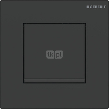 Pneumatyczny zawór spłukujący Geberit do pisuaru, ręczny, Typ 20, czarny mat, easy-to-clean, prostokątny