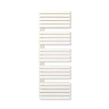 Grzejnik elektryczny TERMA WARP S 1690 x 600 mm, kolor biały soft, moc 1200 W, podłączenie E1, kabel prosty bez wtyczki z maskownicą czarny